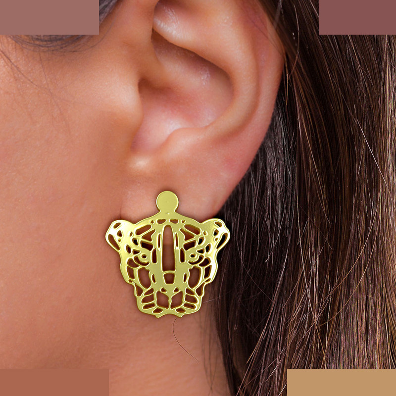 نیم ست طلا 18 عیار زنانه مدوپد مدل ببر کد NA11681