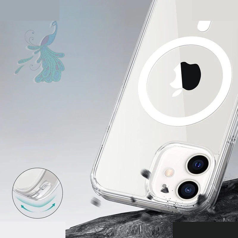 کاور گوشی موبایل اپل iPhone 12 پیکوک مدل Clear Magsafe