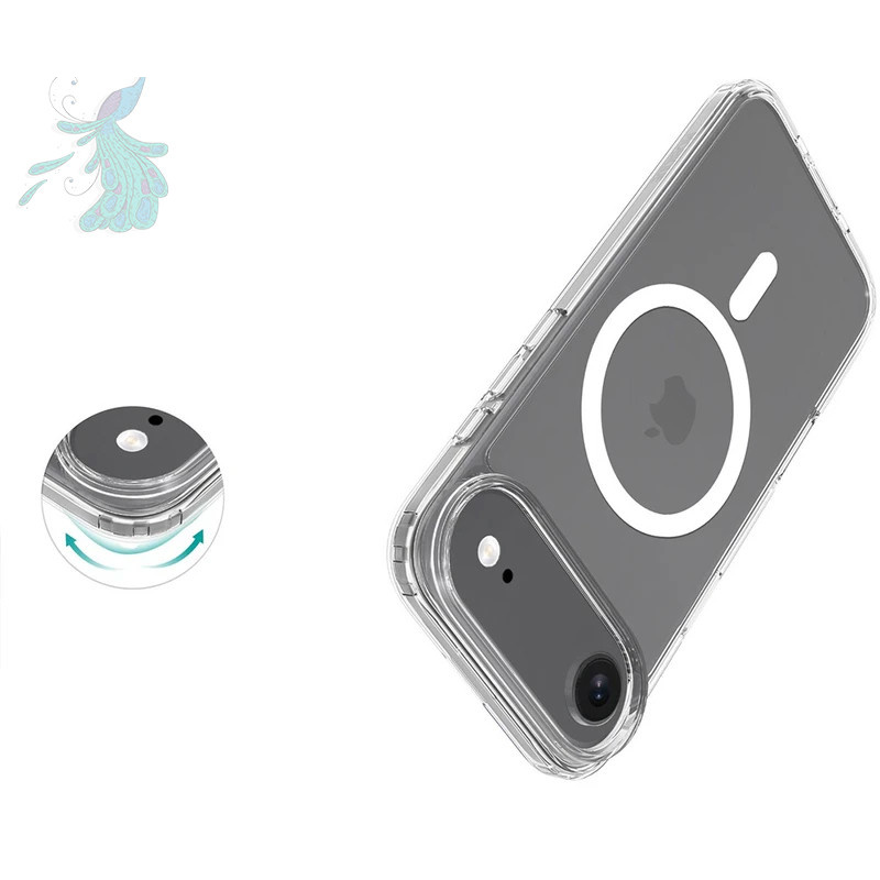 کاور گوشی موبایل اپل iPhone 17 Air پیکوک مدل Clear Magsafe