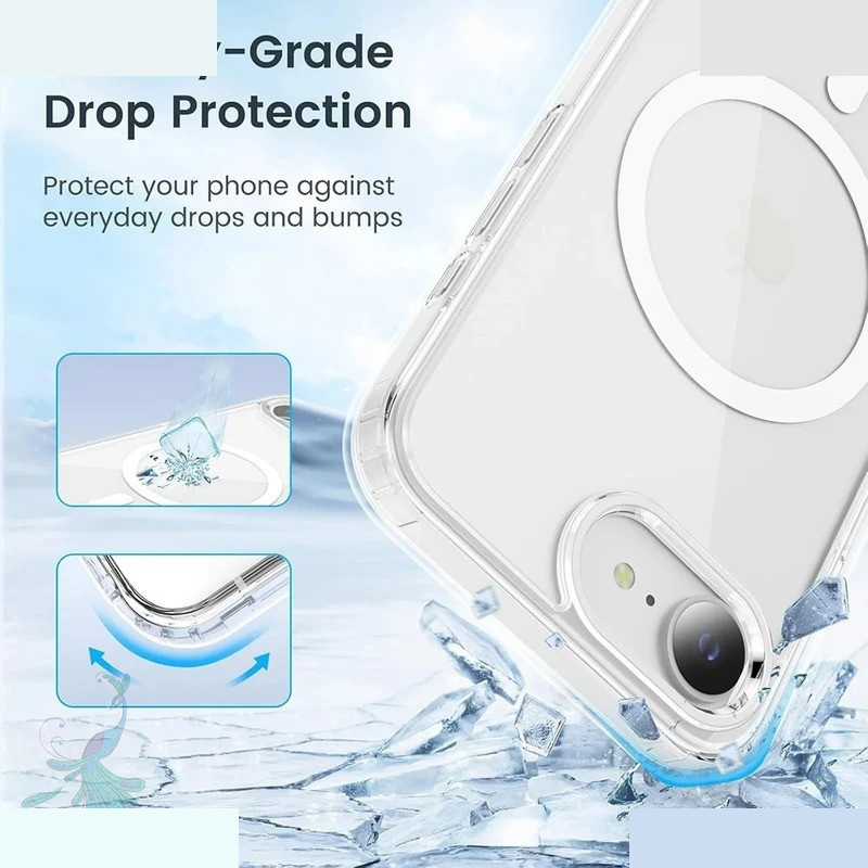 کاور گوشی موبایل اپل iPhone 16e پیکوک مدل Clear Magsafe