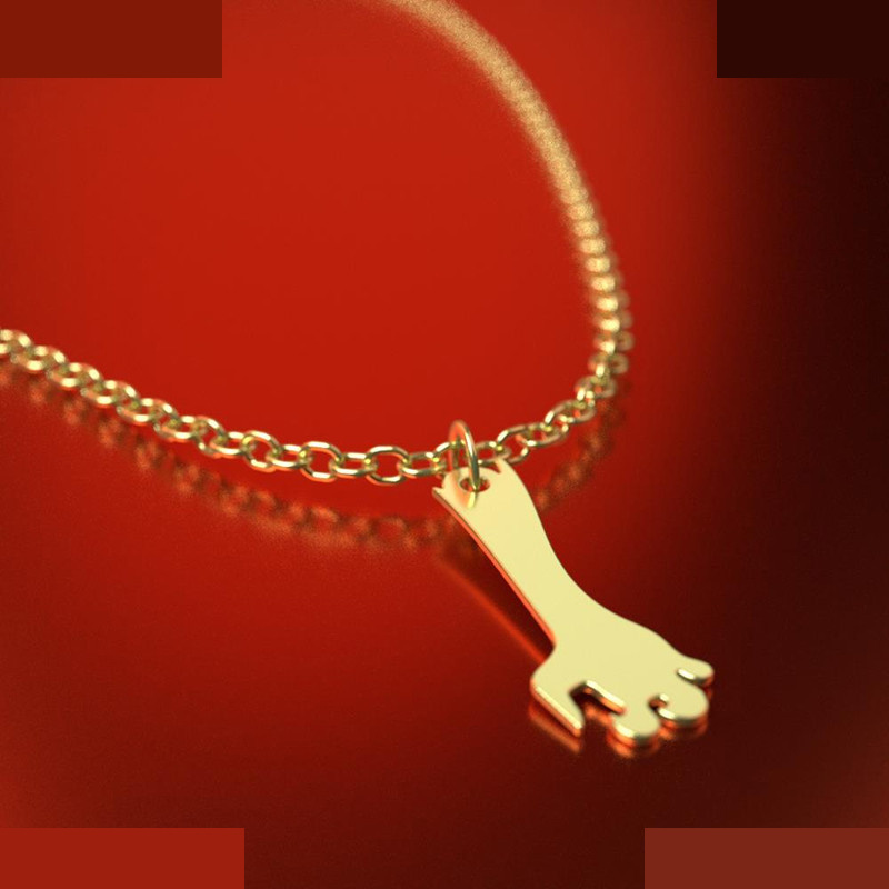 گردنبند طلا 18 عیار زنانه مدوپد مدل هالووین کد RNA18007