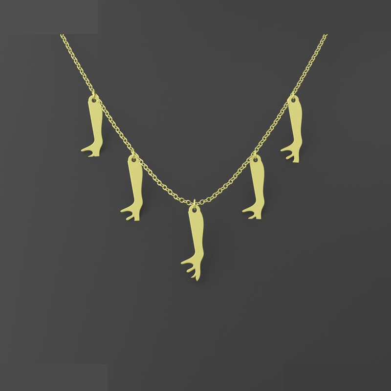 گردنبند طلا 18 عیار زنانه مدوپد مدل هالووین کد RNA18011