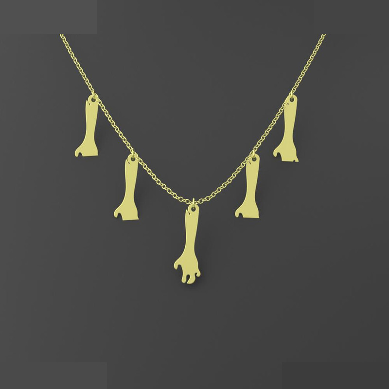 گردنبند طلا 18 عیار زنانه مدوپد مدل هالووین کد RNA18013