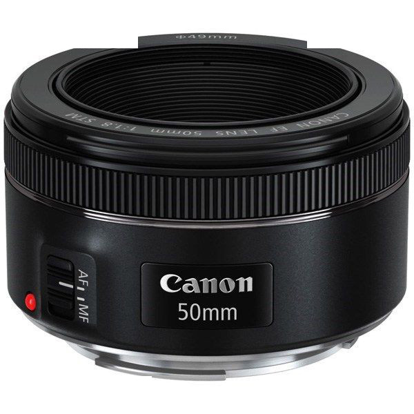 لنز کانن مدل EF 50mm f/1.8 STM به همراه لوازم جانبی