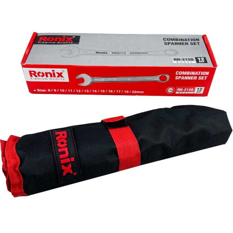 آچار یکسر تخت و یکسر رینگی رونیکس مدل RH-2158 سایز 8 تا 22 میلی متر