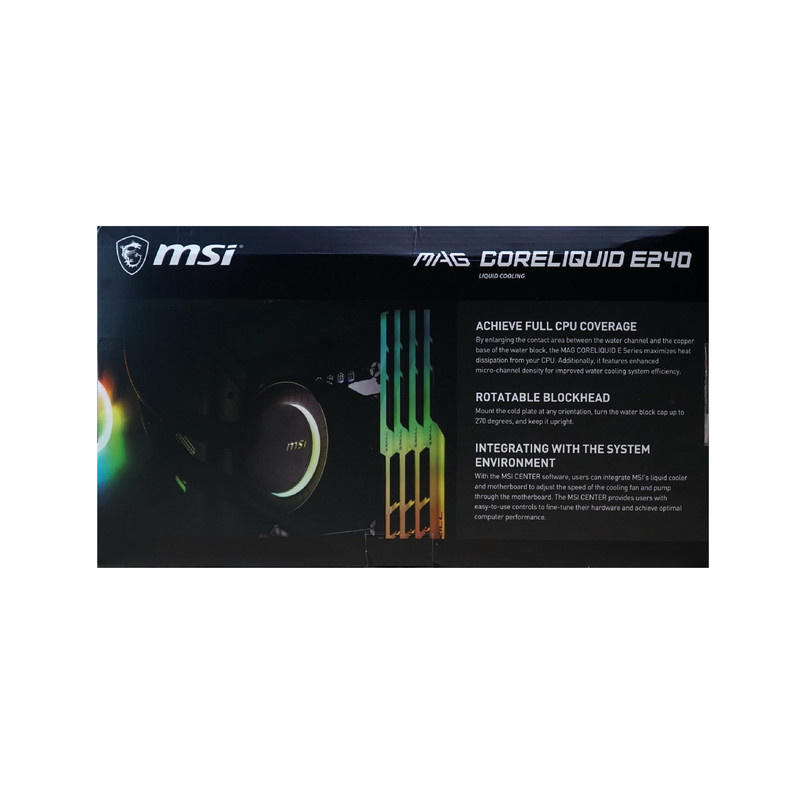 خنک کننده آبی ام اس آی مدل MAG CORELIQUID E240 خنک کننده آبی ام اس آی مدل MAG CORELIQUID E240