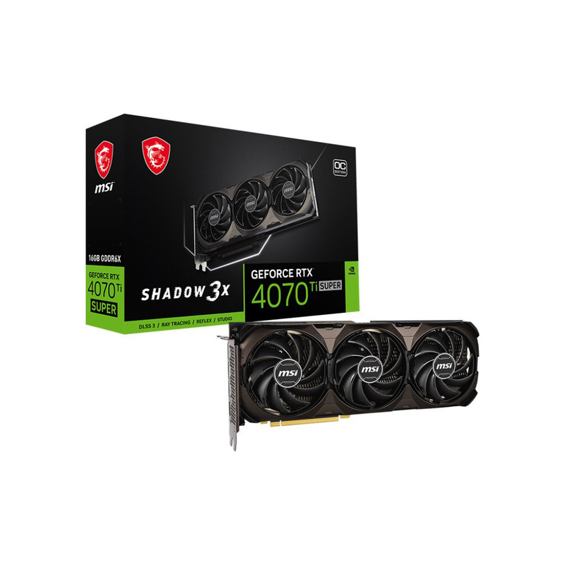کارت گرافیک ام اس آی مدل GeForce RTX 4070 Ti Super 16GB SHADOW 3X OC