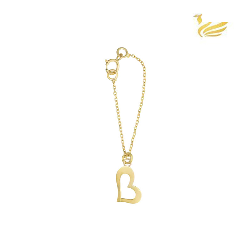 آویز ساعت طلا 18 عیار زنانه گالری قو طلایی مدل قلب کشیده تو خالی آویز ساعت طلا 18 عیار زنانه گالری قو طلایی مدل قلب کشیده تو خالی