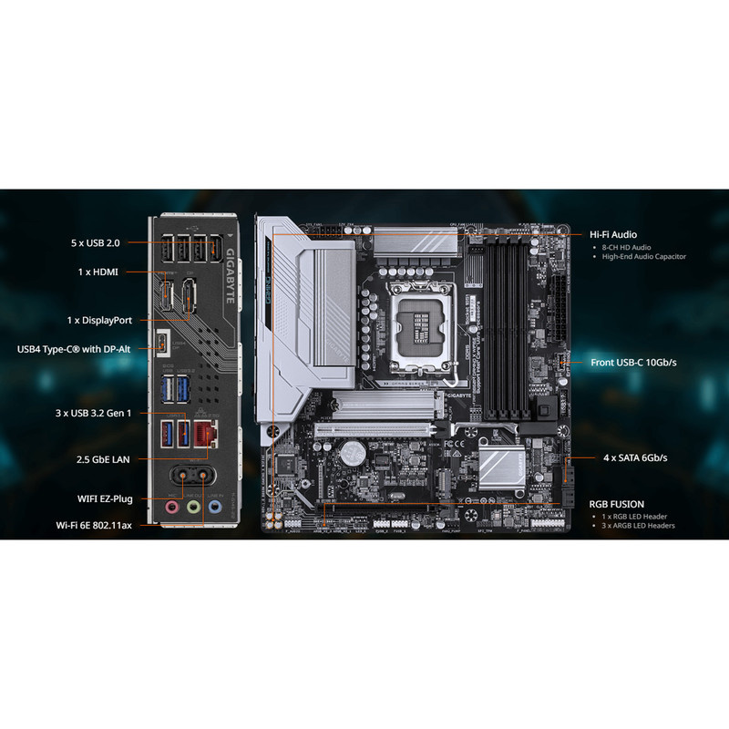 مادربرد گیگابایت مدل B860M GAMING X WIFI6E (rev. 1.0)