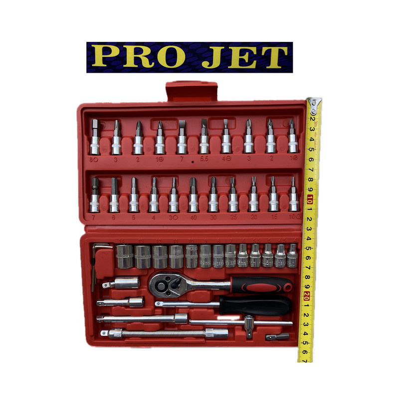جعبه آچار بکس مدل PRO JET مجموعه 46 عددی