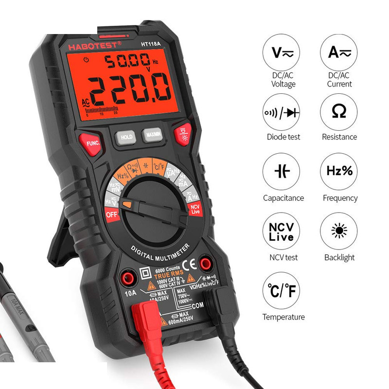 مولتی متر دیجیتال هابوتست مدل HT118A