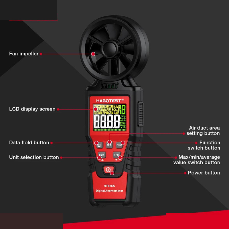 بادسنج هابوتست مدل HT625A بادسنج هابوتست مدل HT625A