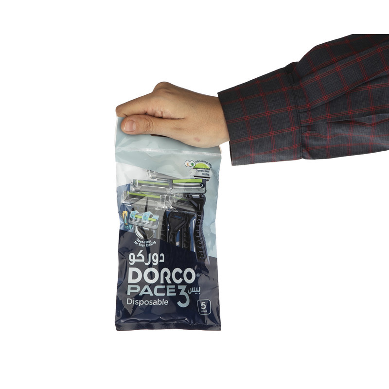 خودتراش دورکو مدل Pace 3 Disposable تحت لیسانس بسته 5 عددی
