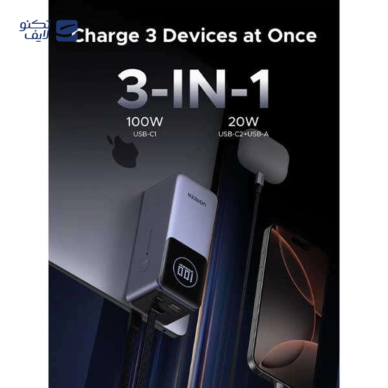 gallery-پاوربانک مغناطیسی یوگرین مدل15086 PB206 ظرفیت 10000 میلی آمپر ساعت copy.png