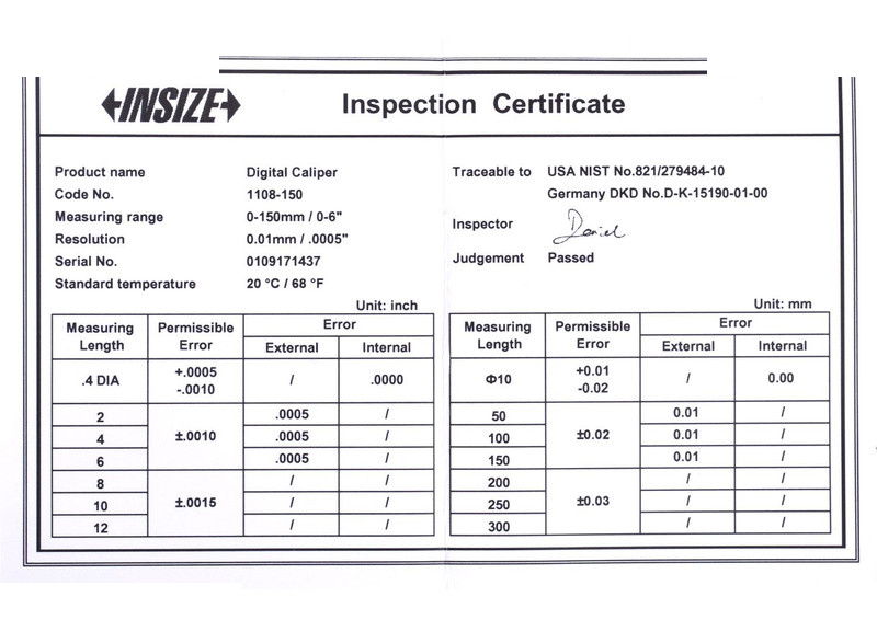 کولیس اینسایز مدل 150-1108 کولیس اینسایز مدل 150-1108