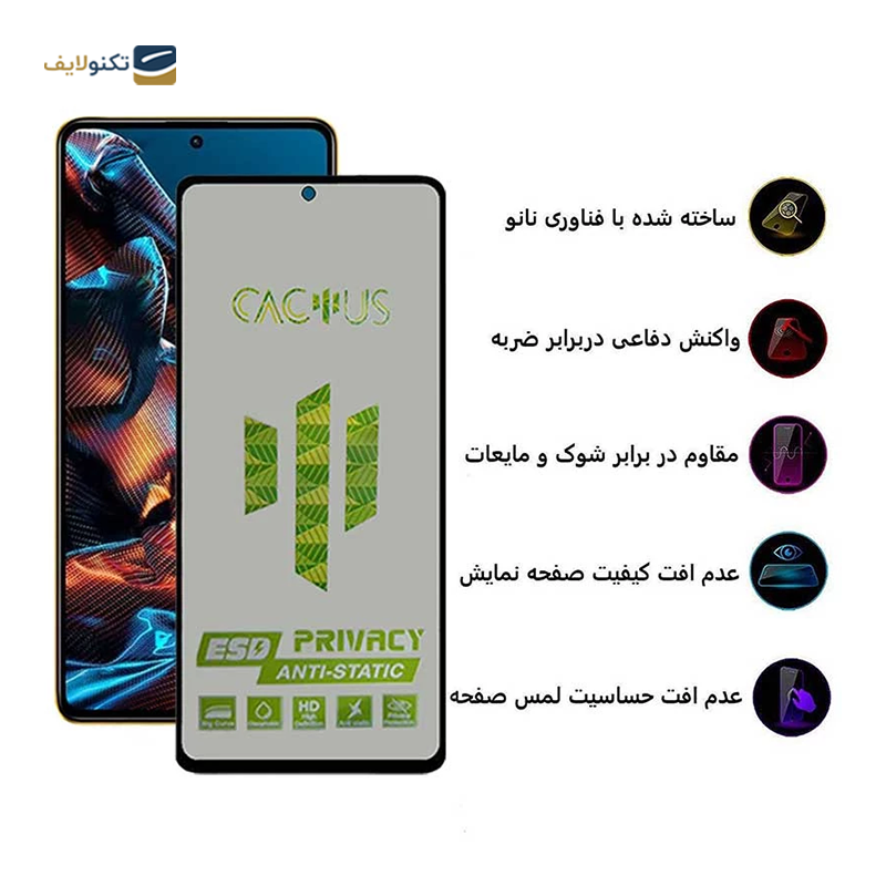 gallery-گلس حریم شخصی گوشی شیائومی Poco X5 Pro اپیکوی مدل Cactus-ESD-Privacy copy.png