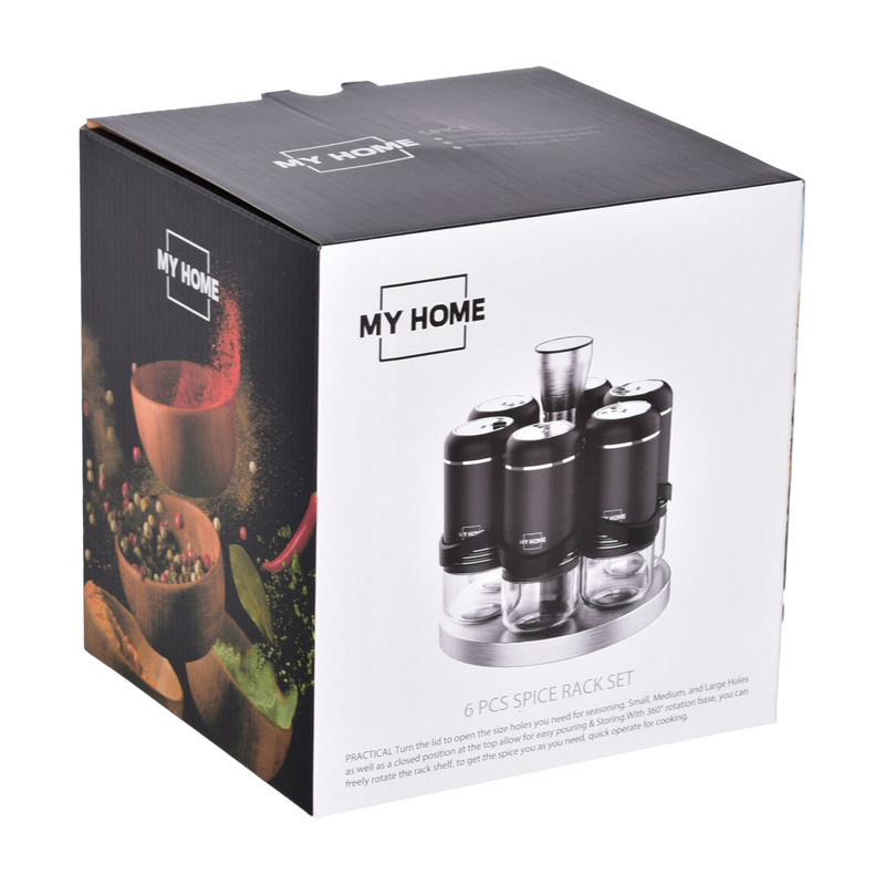 ست جا ادویه 6 پارچه مای هوم کد D به همراه استند