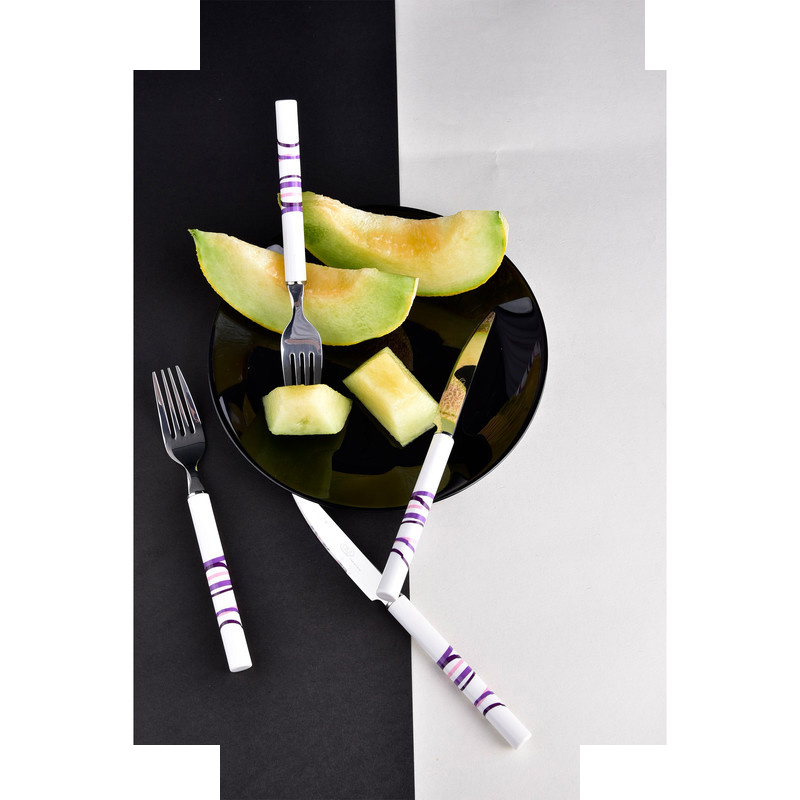 ست کاردوچنگال میوه خوری 12پارچه مدل گرد