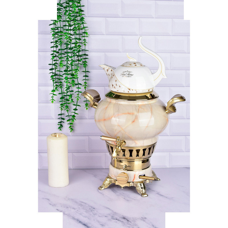 سماور گازی کروپ ست مدل ساحر کد 700101 گنجایش 6 لیتر سماور گازی کروپ ست مدل ساحر کد 700101 گنجایش 6 لیتر