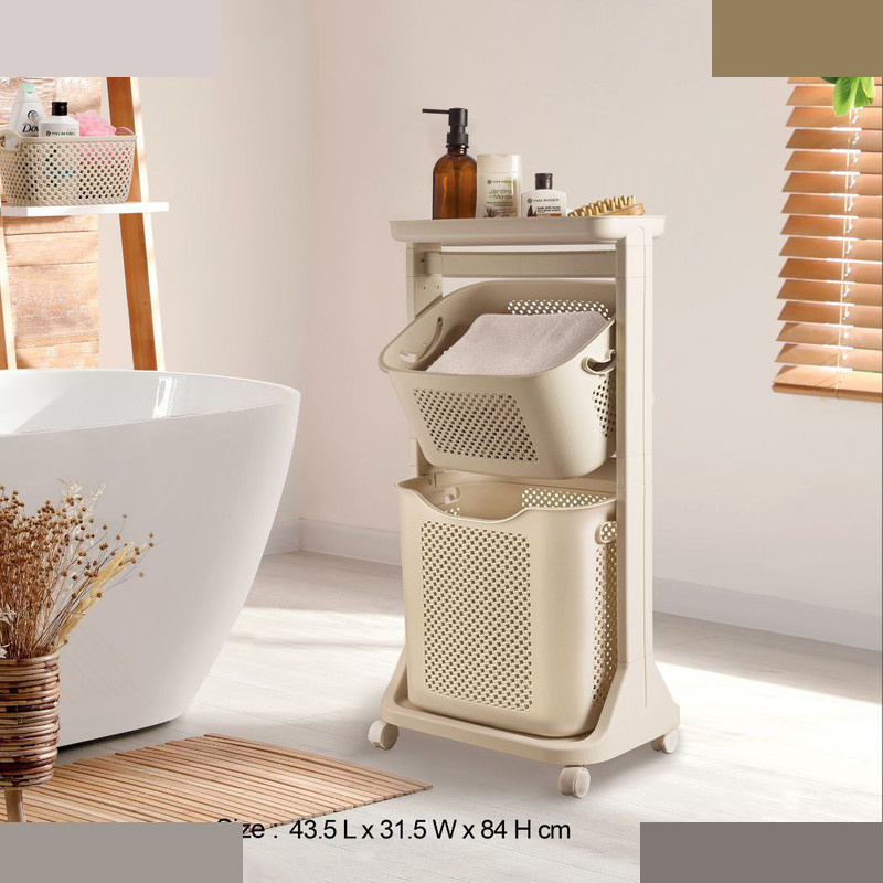 سبد رخت چرک لیمون مدل 2 طبقه کد RM48