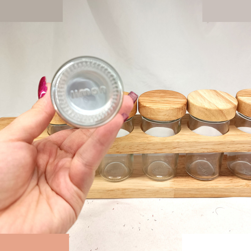 ست جا ادویه 6 پارچه لیمون مدل چوبی