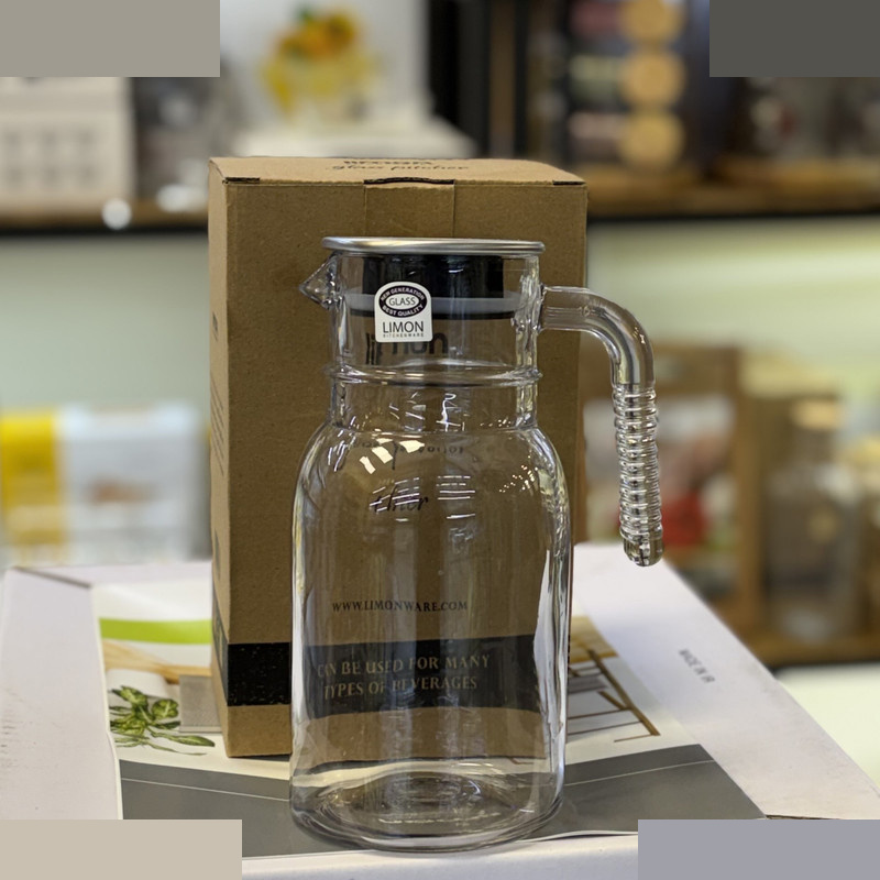 پارچ لیمون مدل شیشه ای درب استیل کد H2349