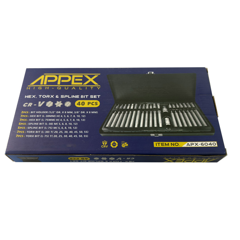 آچار بیت اپکس مدل SMT-APPEX-40PCS-APX-4060-NEW SERIES مجموعه 40 عددی