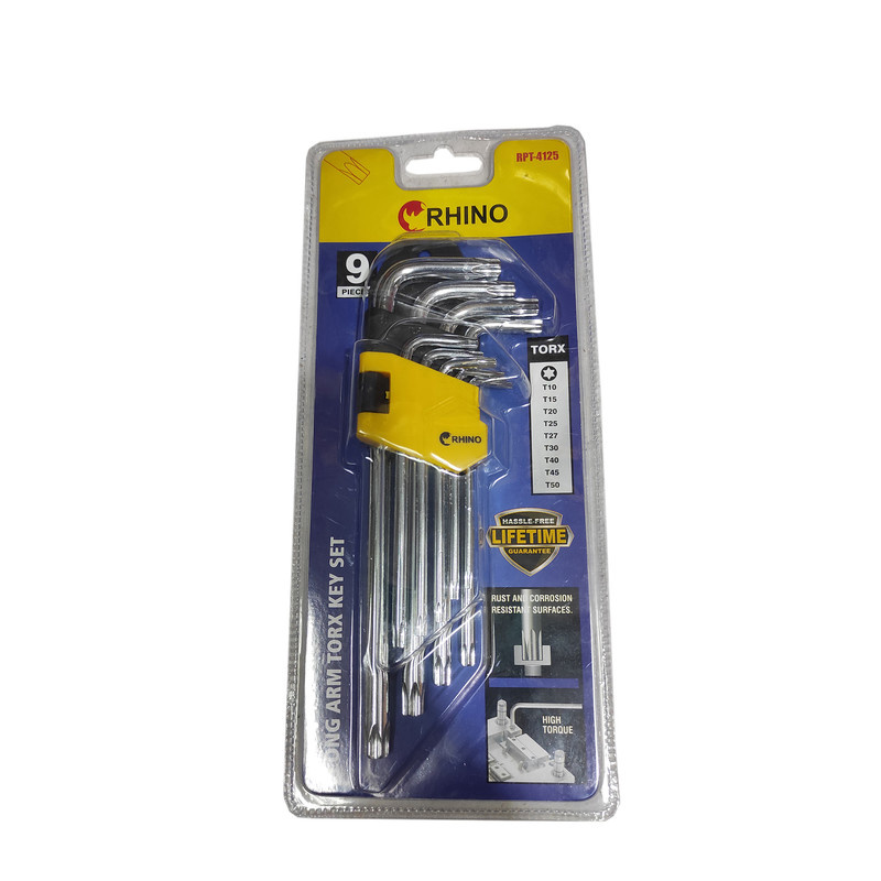 آچارآلن ستاره ای رینو مدل LONG ARMTORX KEY SET-SMT-RIHNO-4125 مجموعه 9 عددی آچارآلن ستاره ای رینو مدل LONG ARMTORX KEY SET-SMT-RIHNO-4125 مجموعه 9 عددی