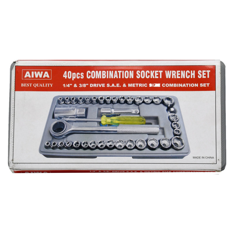 مجموعه 40 عددی آچار و سری بکس آیوا مدل 3093