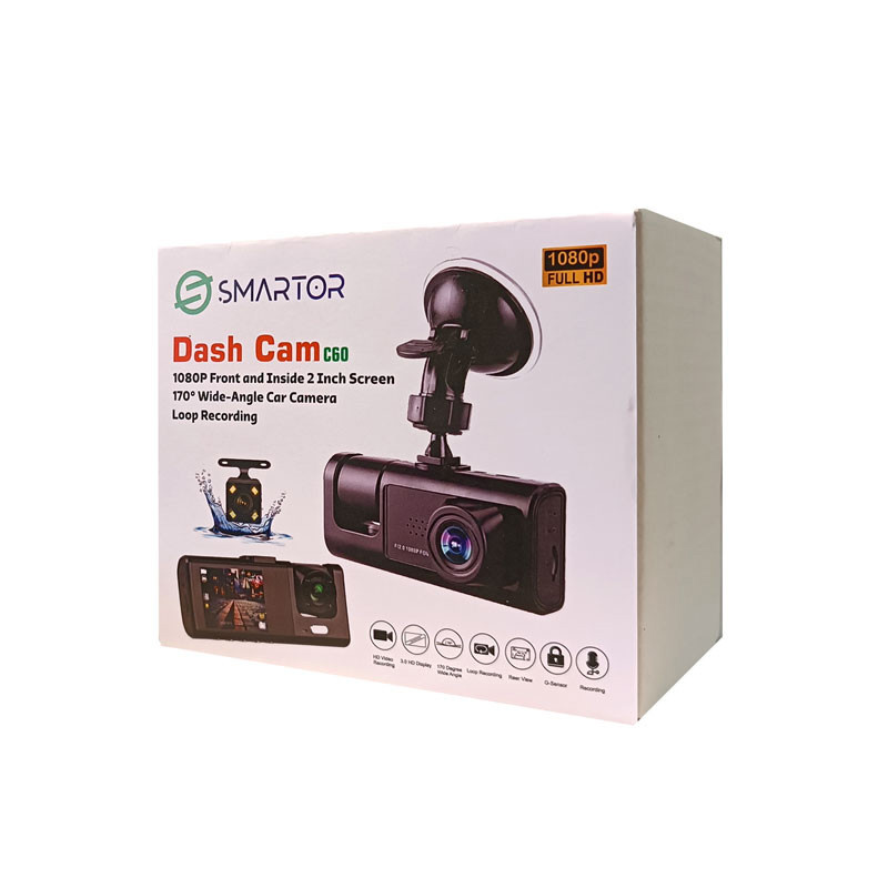 دوربین ثبت وقایع خودرو اسمارطور مدل C60-WiFi به همراه دوربین دنده عقب دوربین ثبت وقایع خودرو اسمارطور مدل C60-WiFi به همراه دوربین دنده عقب