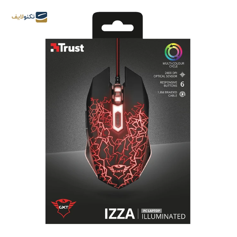ماوس مخصوص بازی تراست مدل GXT 105 Izza Illuminated