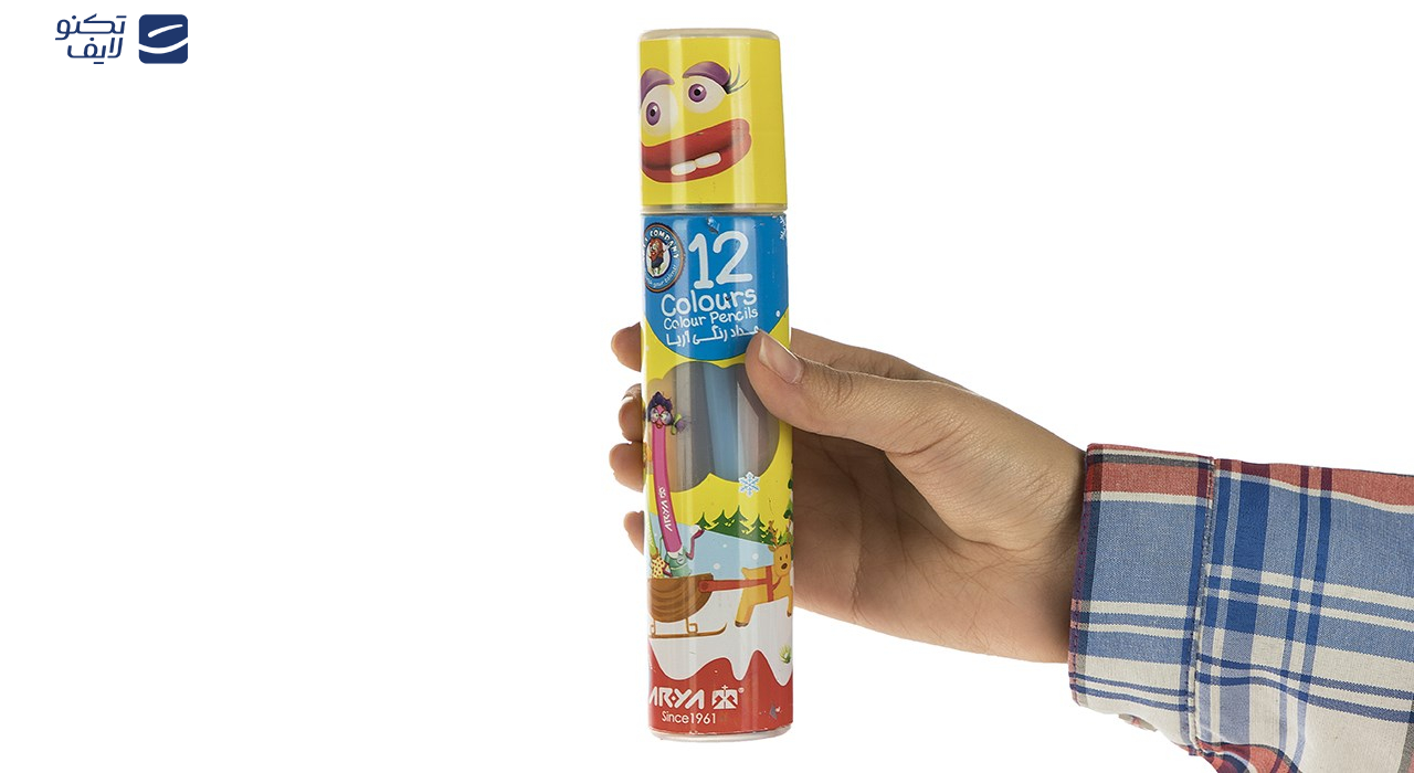 مداد رنگی 12 رنگ آریا مدل 3051
