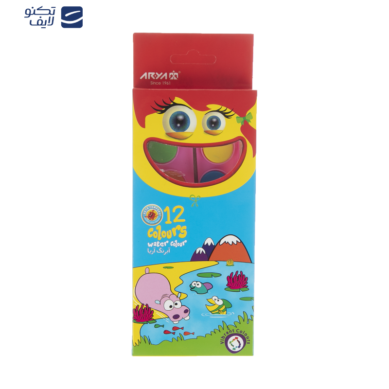 آبرنگ 12 رنگ آریا مدل 5003 A