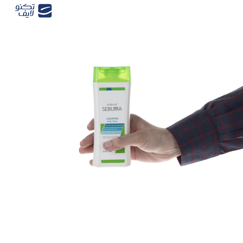مایع شوینده غیر صابونی بدن آردن سبوما مدل Liquipain مناسب پوست های چرب حجم 250 میلی لیتر