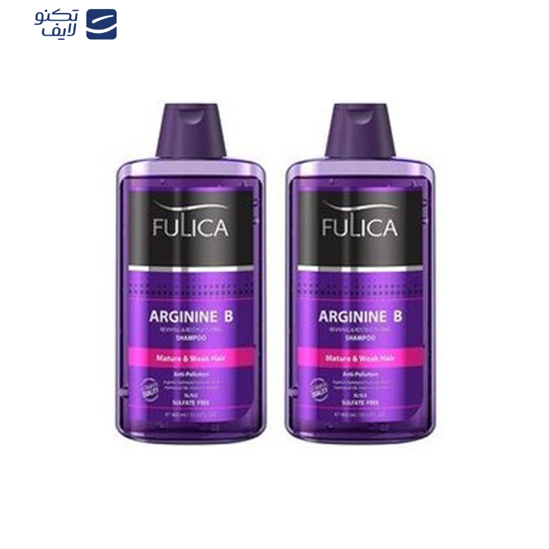 شامپو تقویت‌کننده مو فولیکا مدل Arginine B مناسب موهای آسیب دیده وزن 400 گرم