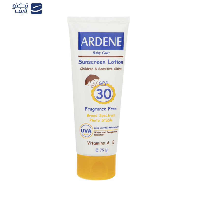 لوسیون ضدآفتاب کودکان  آردن مدل 30 حجم 75 میلی لیتر