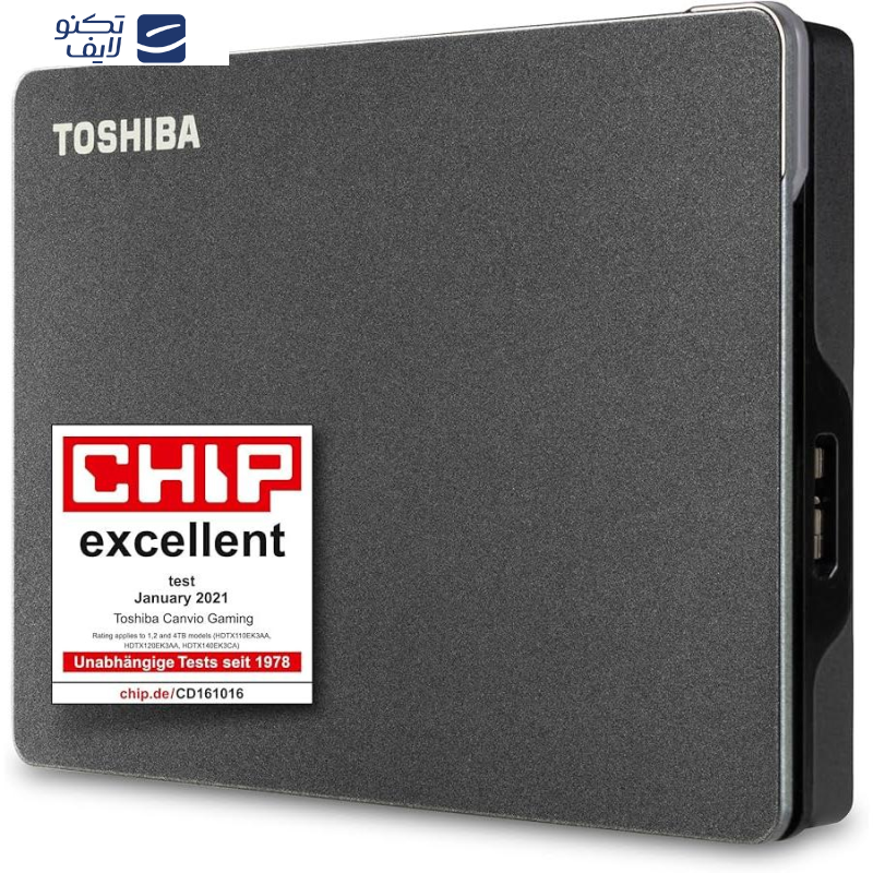 هارد اکسترنال توشیبا مدل Canvio Gaming ظرفیت یک ترابایت دارای رابط USB Type-A 3.2