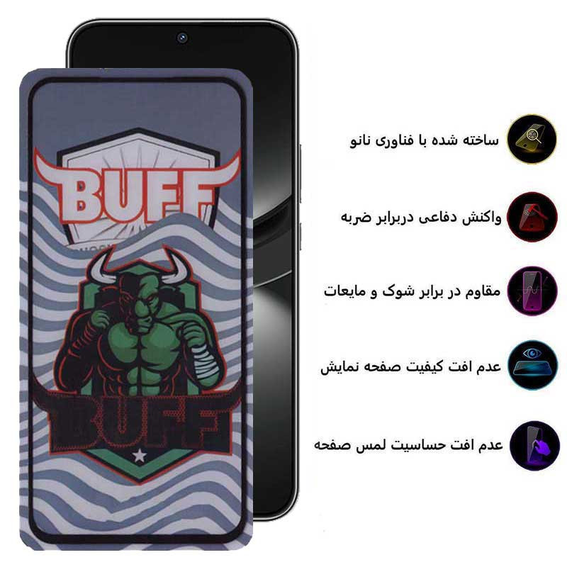 محافظ صفحه نمایش 5D بوف مدل Super Power-G مناسب برای گوشی موبایل هوآوی Nova 12 / Nova 12 Lite / Nova 11 SE / Nova 10 SE