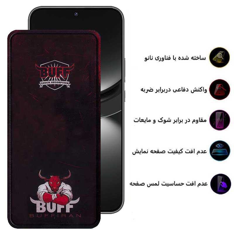 محافظ صفحه نمایش بوف مدل Muscle-Bull مناسب برای گوشی موبایل هوآوی Nova 12 / Nova 12 Lite / Nova 11 SE / Nova 10 SE