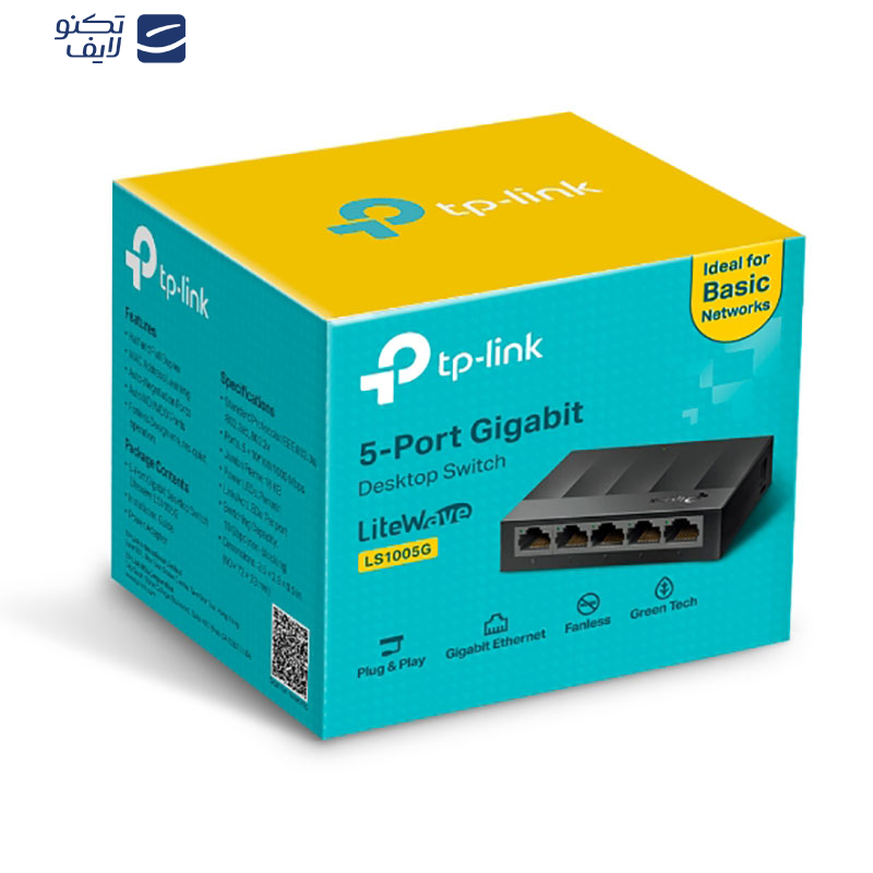 سوییچ 5 پورت گیگابیتی و دسکتاپ تی پی-لینک مدل LS1005G