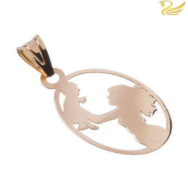 پلاک طلا 18عیار زنانه طرح مادر و بچه