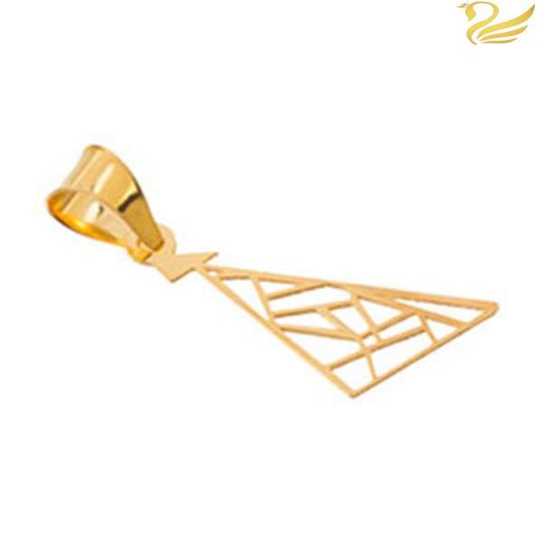 پلاک طلا 18عیار طرح مثلث هندسی