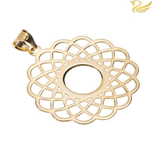 پلاک طلا 18عیار طرح دایره اسلیمی