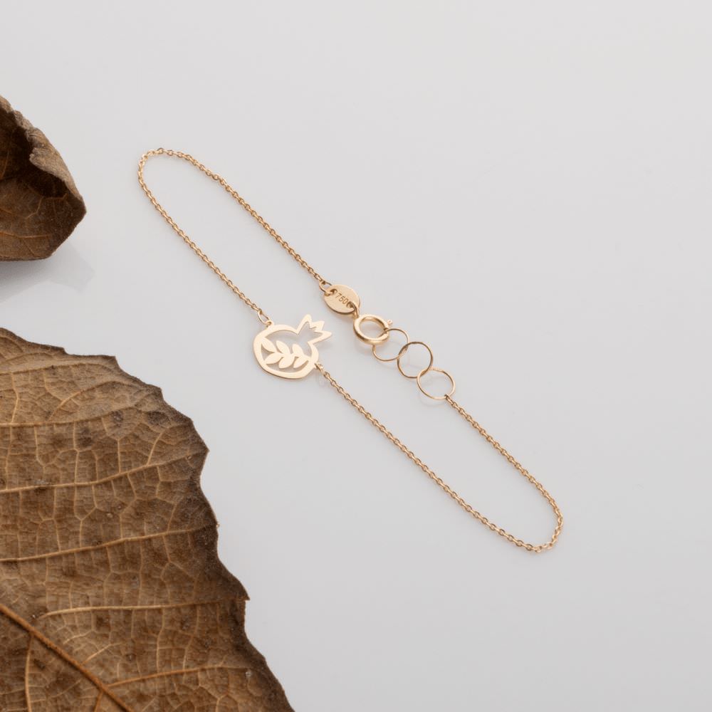 دستبند طلا 18عیار انار و گندم