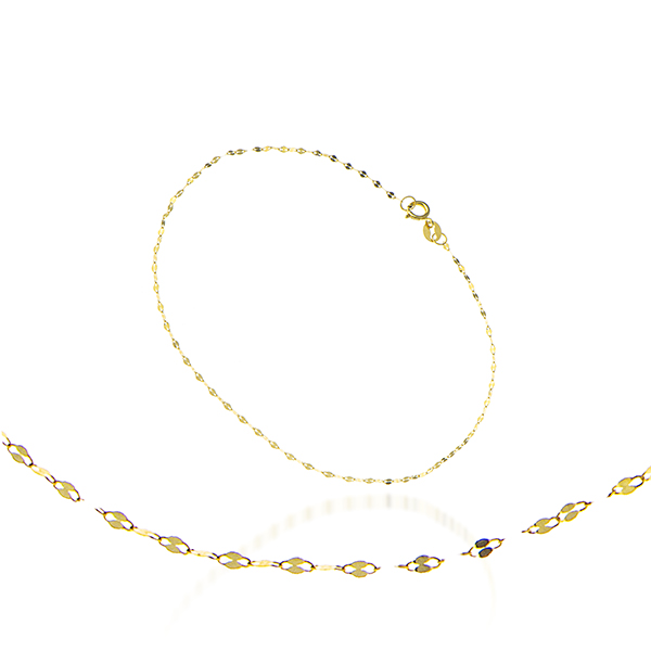 دستبند طلا 18 عیار پولکی سایز 2 دستبند طلا 18 عیار پولکی سایز 2