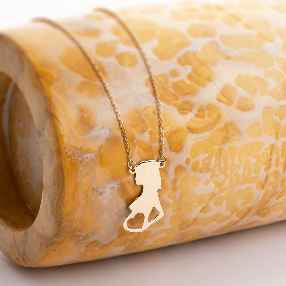 گردنبند طلا 18عیار طرح مادر باردار و قلب