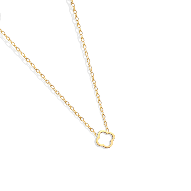 گردنبند طلا18 عیار طرح ونکلیف خالی تک پلاک