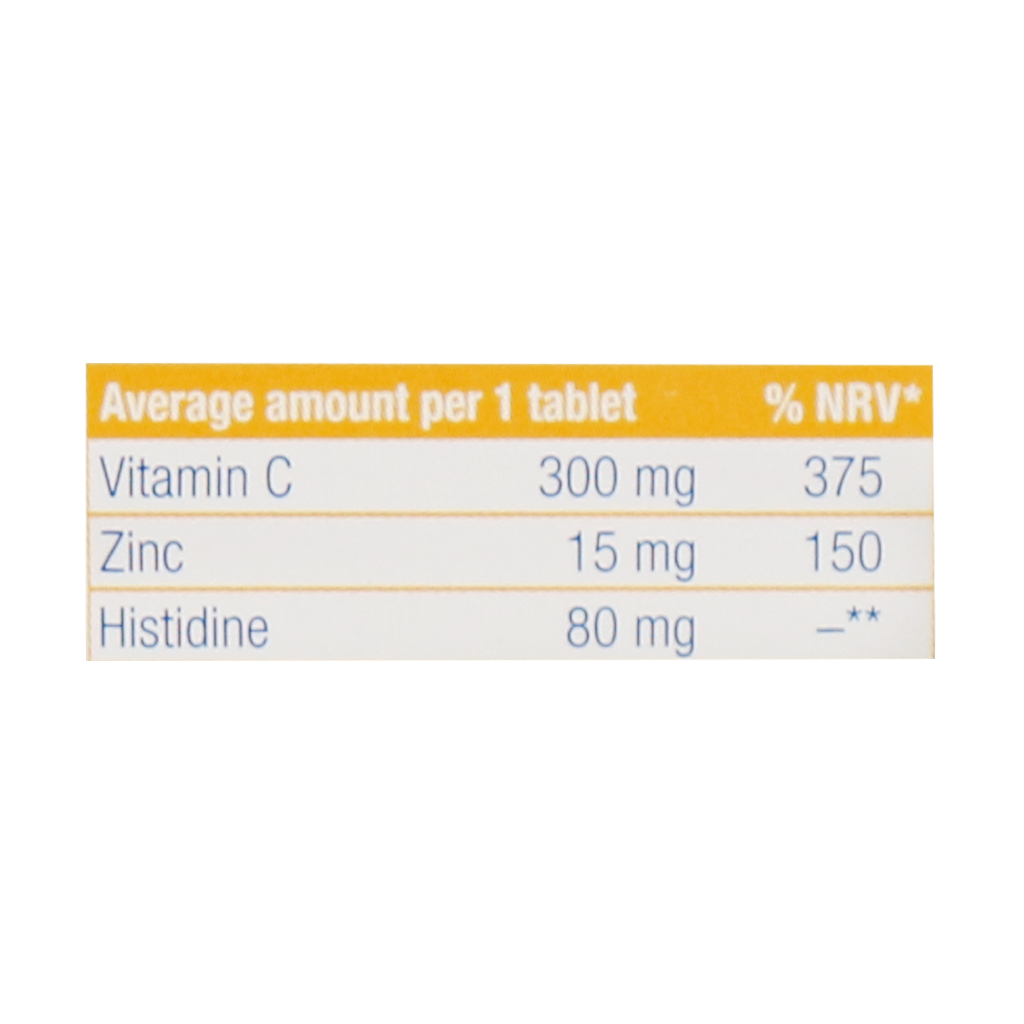 قرص زینک هیستیدین و ویتامین C یوروویتال 60 عدد