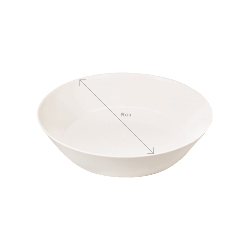 بشقاب خورش خوری زی مدل فرم اس 19 سفید درجه 3 بسته شش عددی