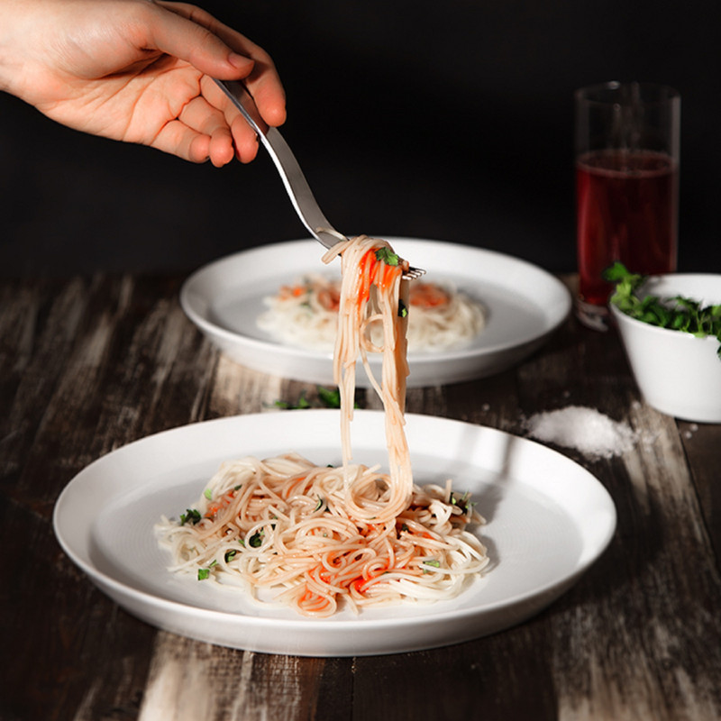 بشقاب غذاخوری زی مدل فرم اس 24 سفید درجه 3 بسته شش عددی